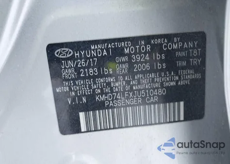 2018 Hyundai Elantra Se from USA, damaged, VIN KMHD74LFXJU510480